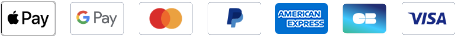 Logos for Visa, Mastercard, American Express, PayPal, Apple Pay, Google Pay, CB