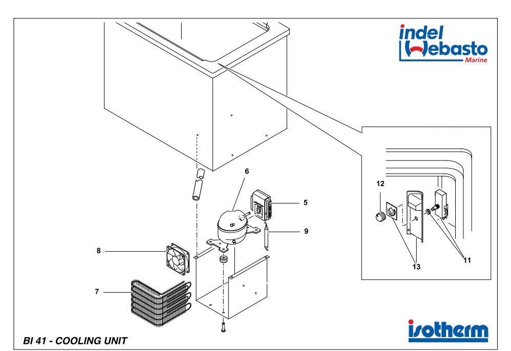 Isotherm Built-In Box 41 Spare Parts