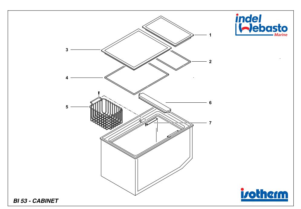 Isotherm Built-In Box 53 Spare Parts