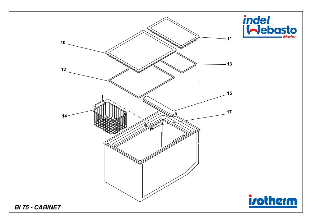 Isotherm Built-In Box 75 Spare Parts
