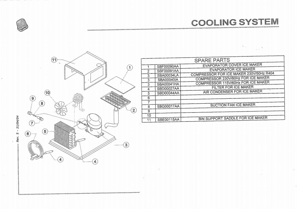 Isotherm Clear Ice Inox Icemaker Spare Parts