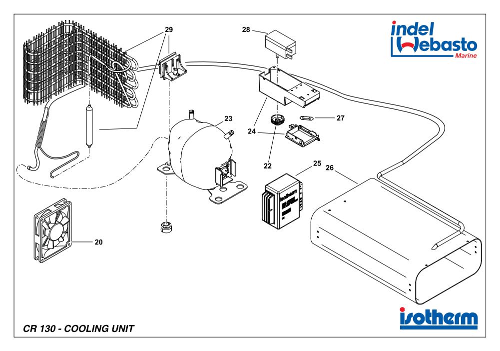 Isotherm Cruise 130 C Fridge Spare Parts
