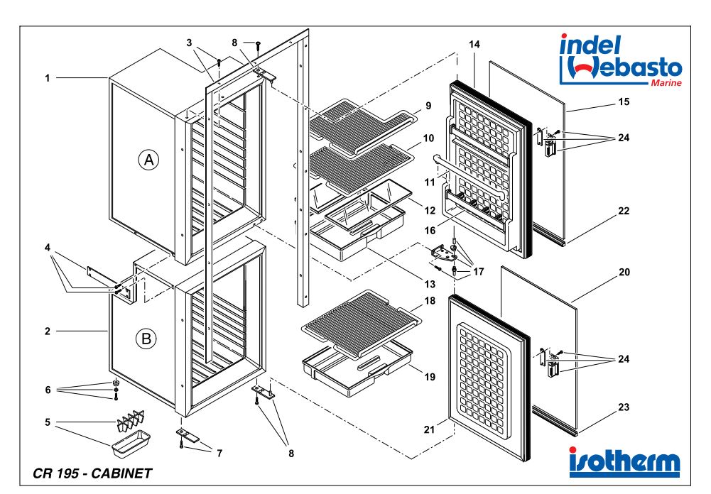 Isotherm Cruise 195 Fridge Spare Parts