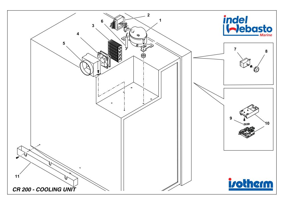 Isotherm Cruise 200 Fridge Spare Parts