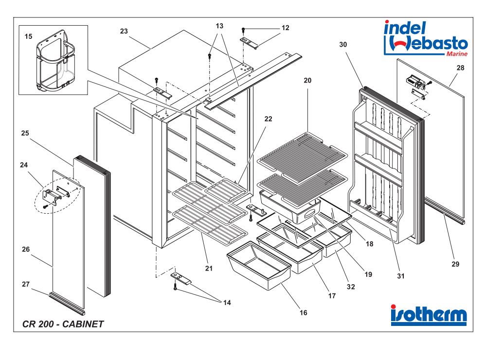 Isotherm Cruise 200 Fridge Spare Parts