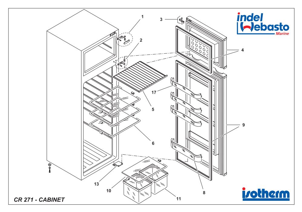 Isotherm Cruise 271 Silver Line Fridge Spare Parts