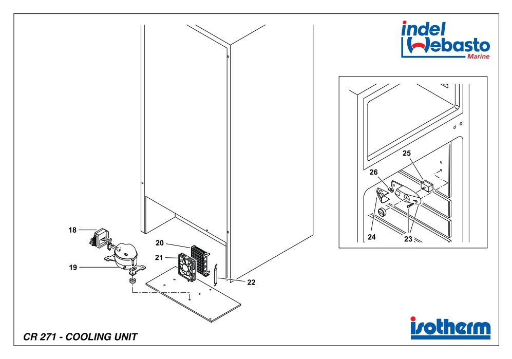 Isotherm Cruise 271 Silver Line Fridge Spare Parts
