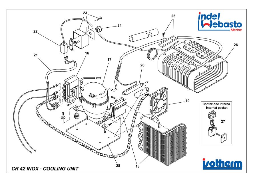 Isotherm Cruise 42 Inox Fridge Spare Parts