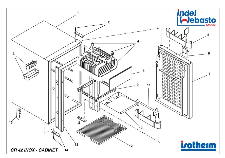 Isotherm Cruise 42 Inox Fridge Spare Parts