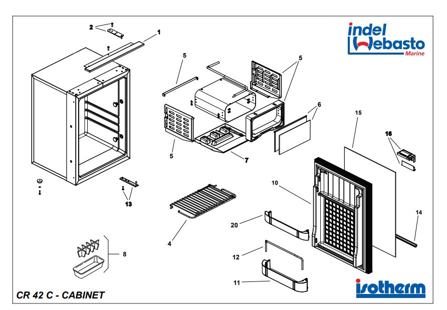 Isotherm Cruise 42 Fridge Spare Parts