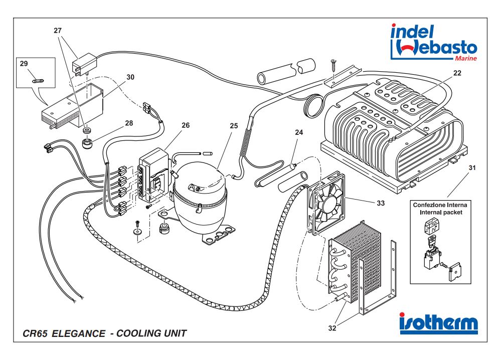 Isotherm Cruise 65 Elegance Fridge Spare Parts