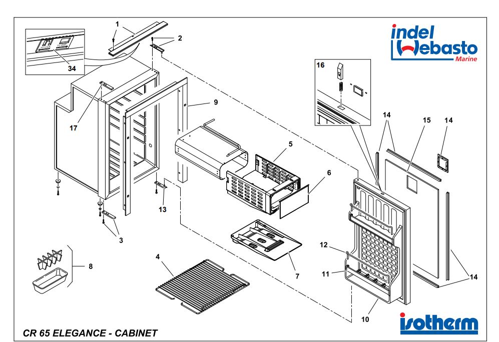 Isotherm Cruise 65 Elegance Fridge Spare Parts