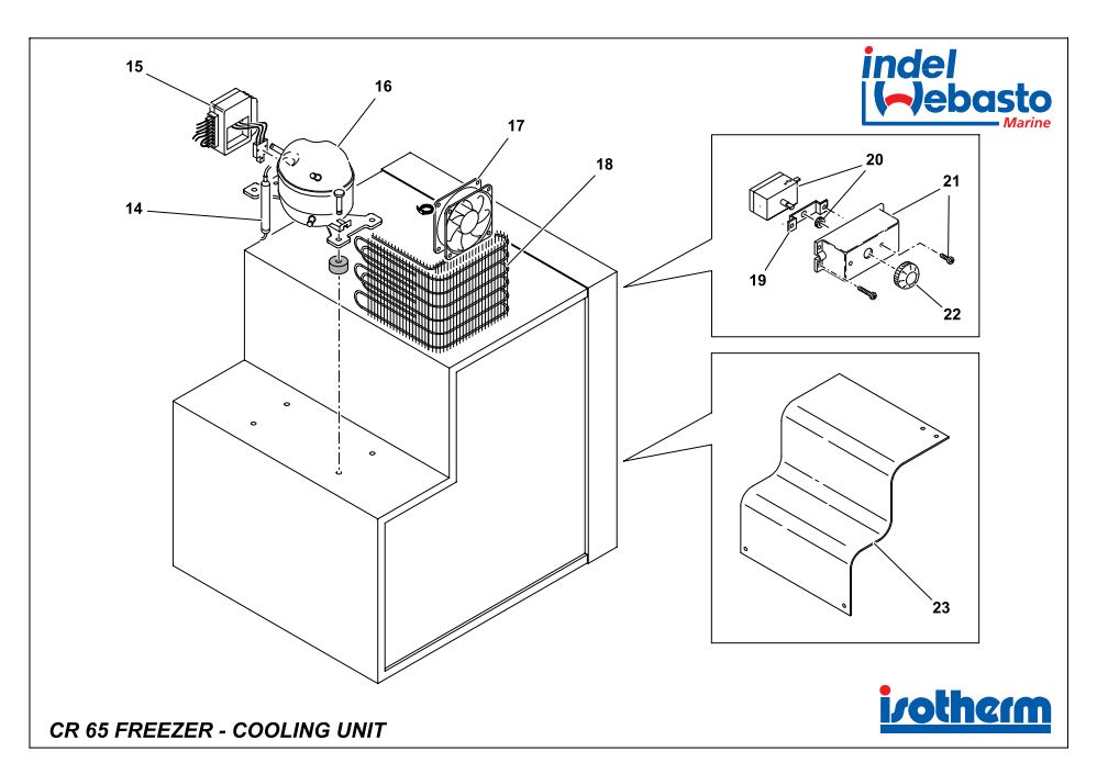 Isotherm Cruise 65 Freezer Spare Parts