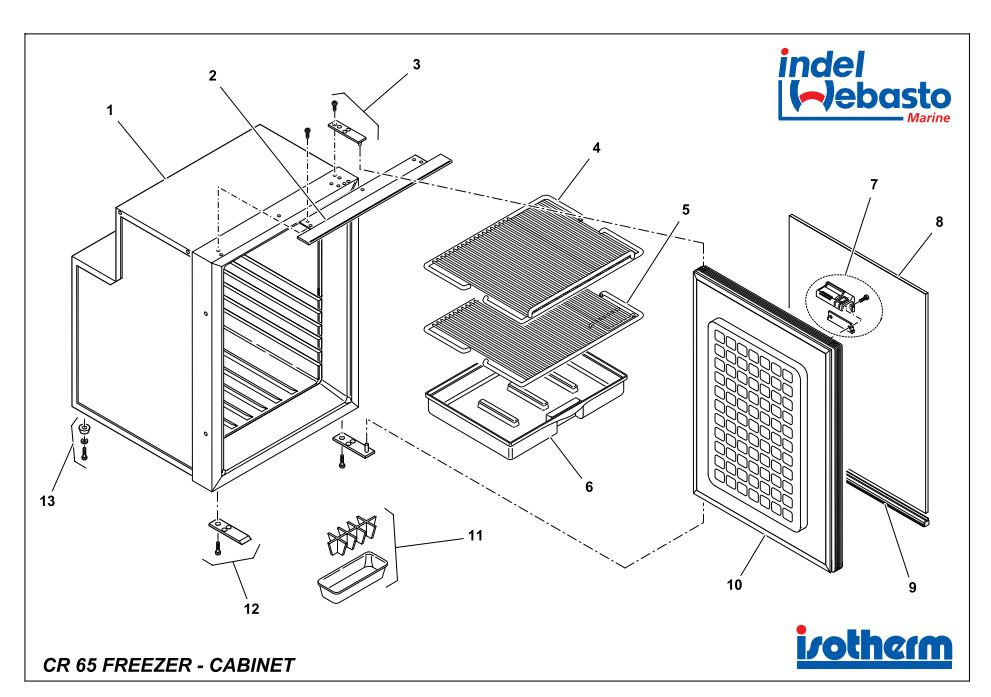 Isotherm Cruise 65 Freezer Spare Parts