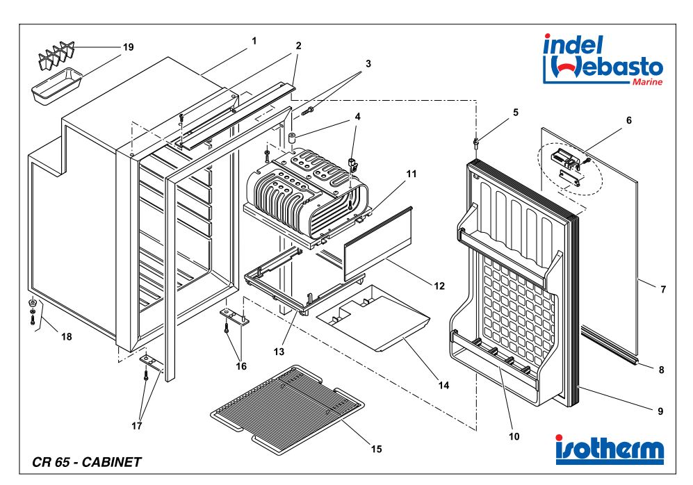 Isotherm Cruise 65 Fridge Spare Parts
