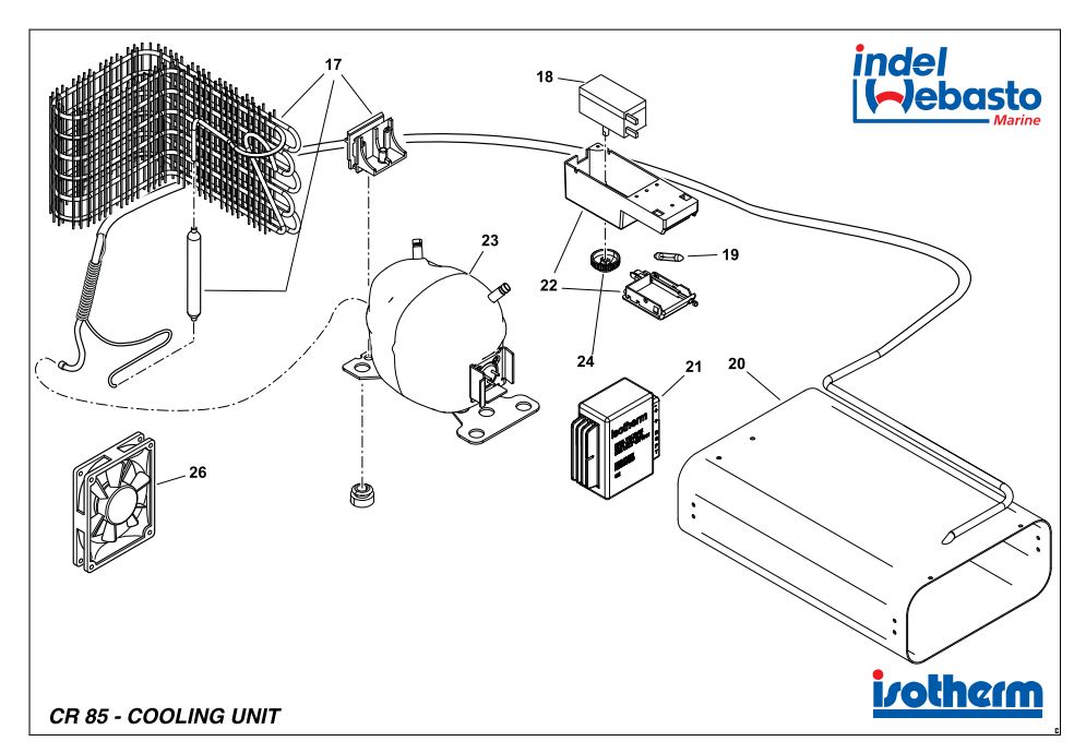 Isotherm Cruise 85 C Fridge Spare Parts