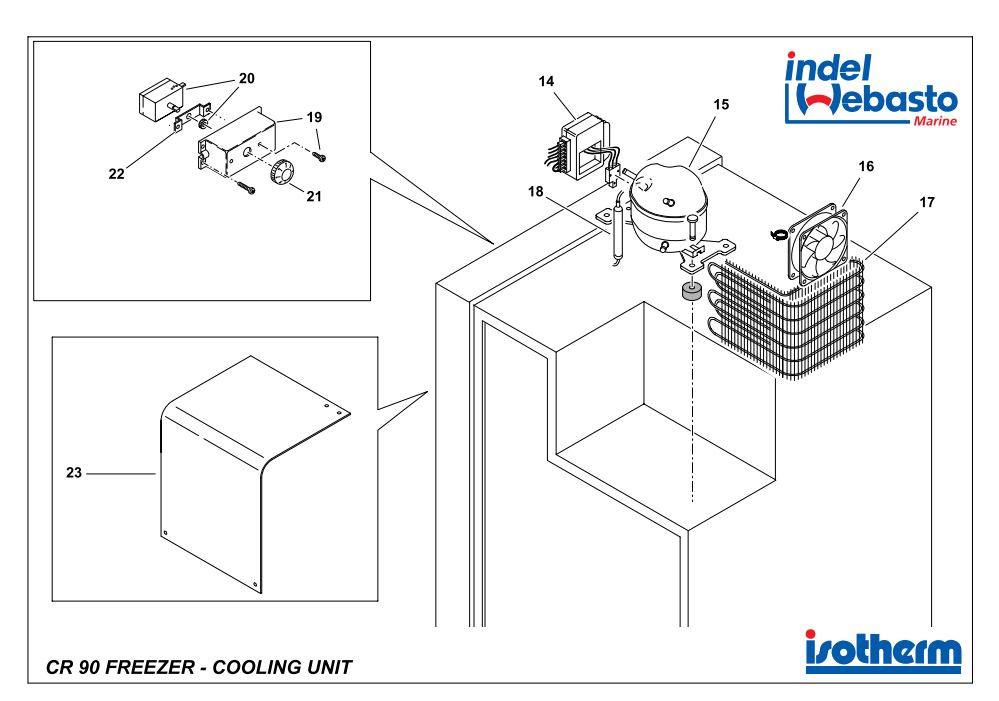 Isotherm Cruise 90 Freezer Spare Parts