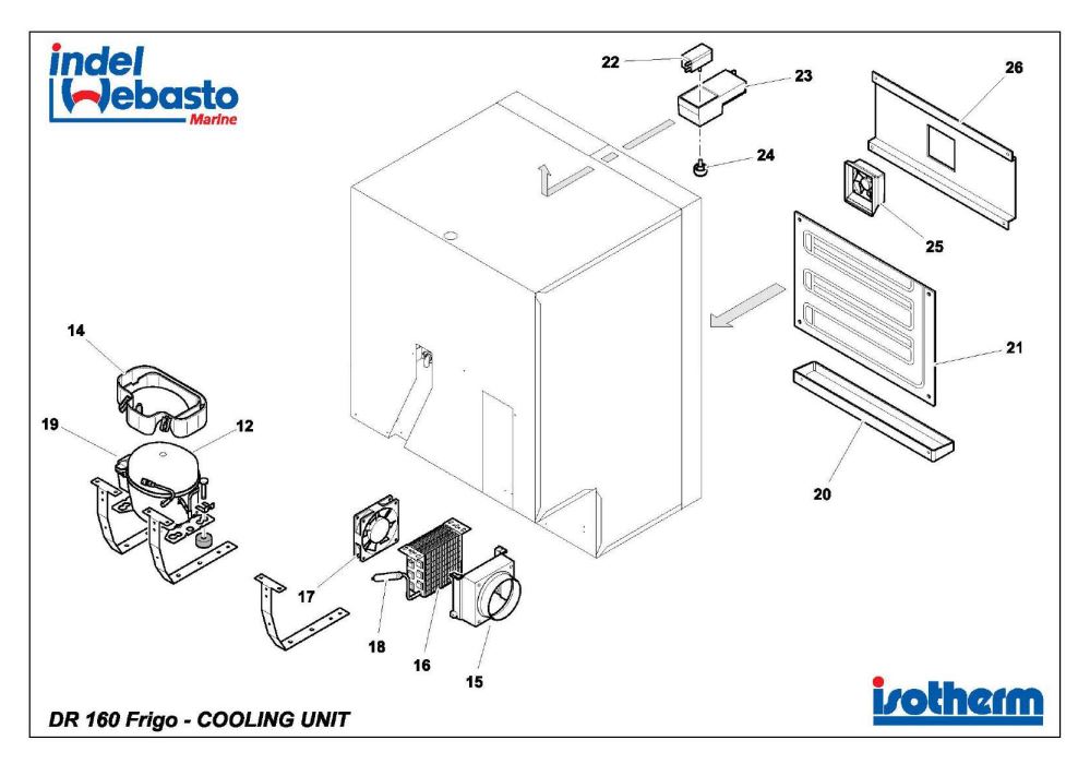 Isotherm Drawer 160 Inox Fridge Spare Parts