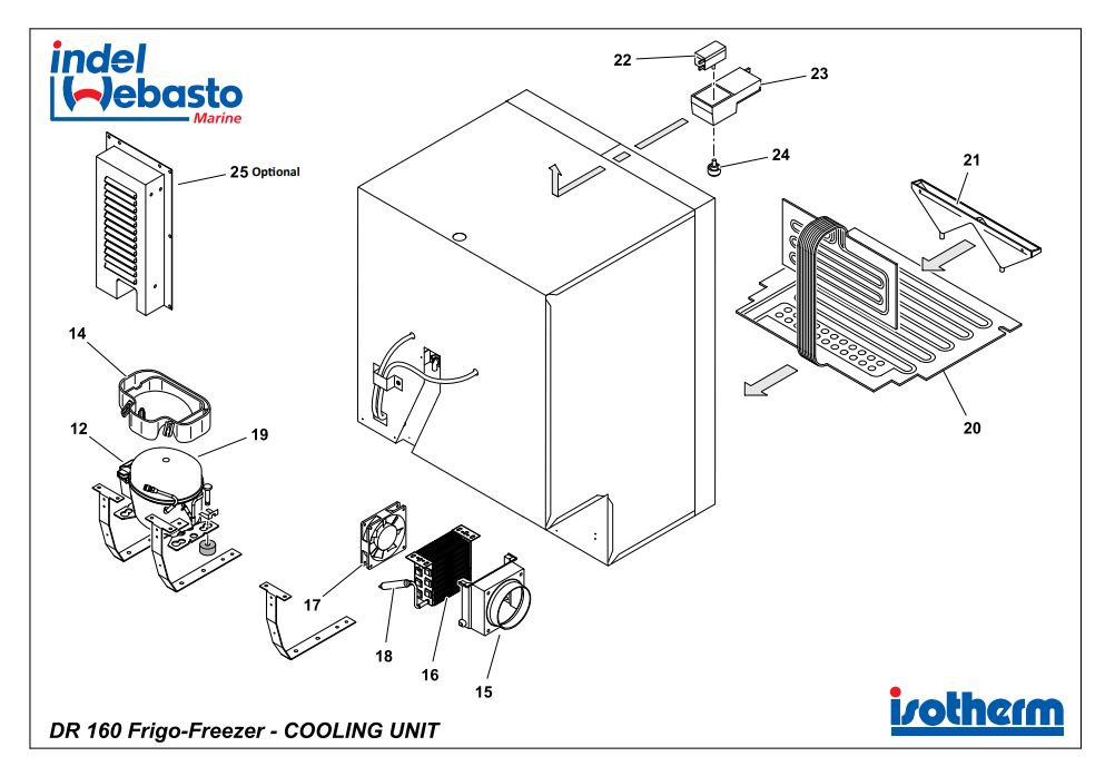 Isotherm Drawer 160 Inox Fridge Freezer Spare Parts