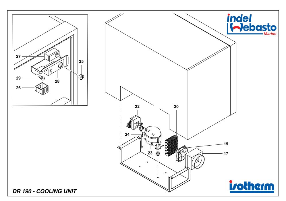 Isotherm Drawer 190 Inox Fridge Spare Parts
