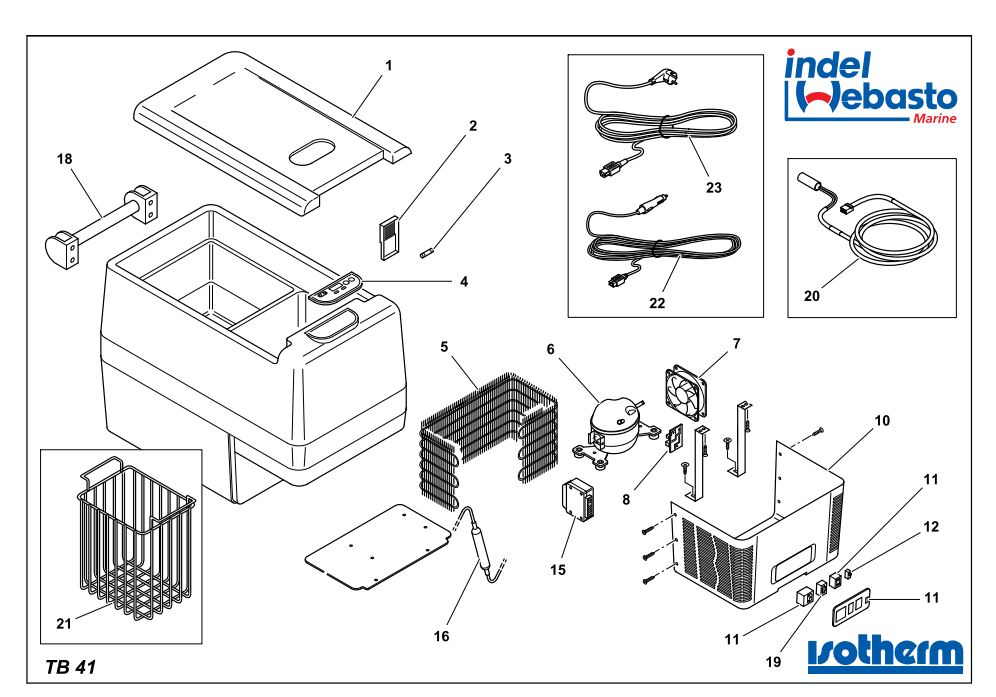 Isotherm Travel Box 41 Spare Parts
