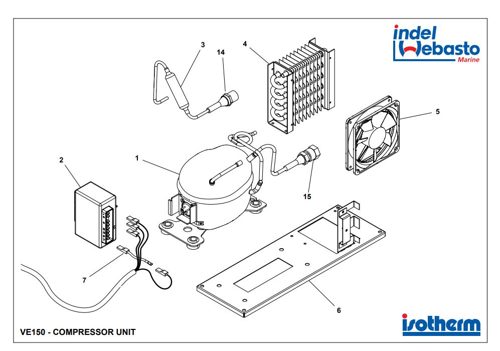 Isotherm VE150 Cooling Unit Spare Parts