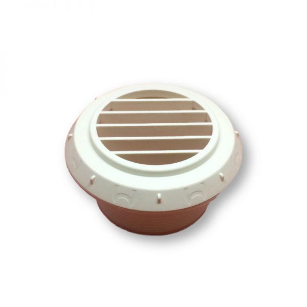 60mm Fixed White 90° Ducting Outlet Vent