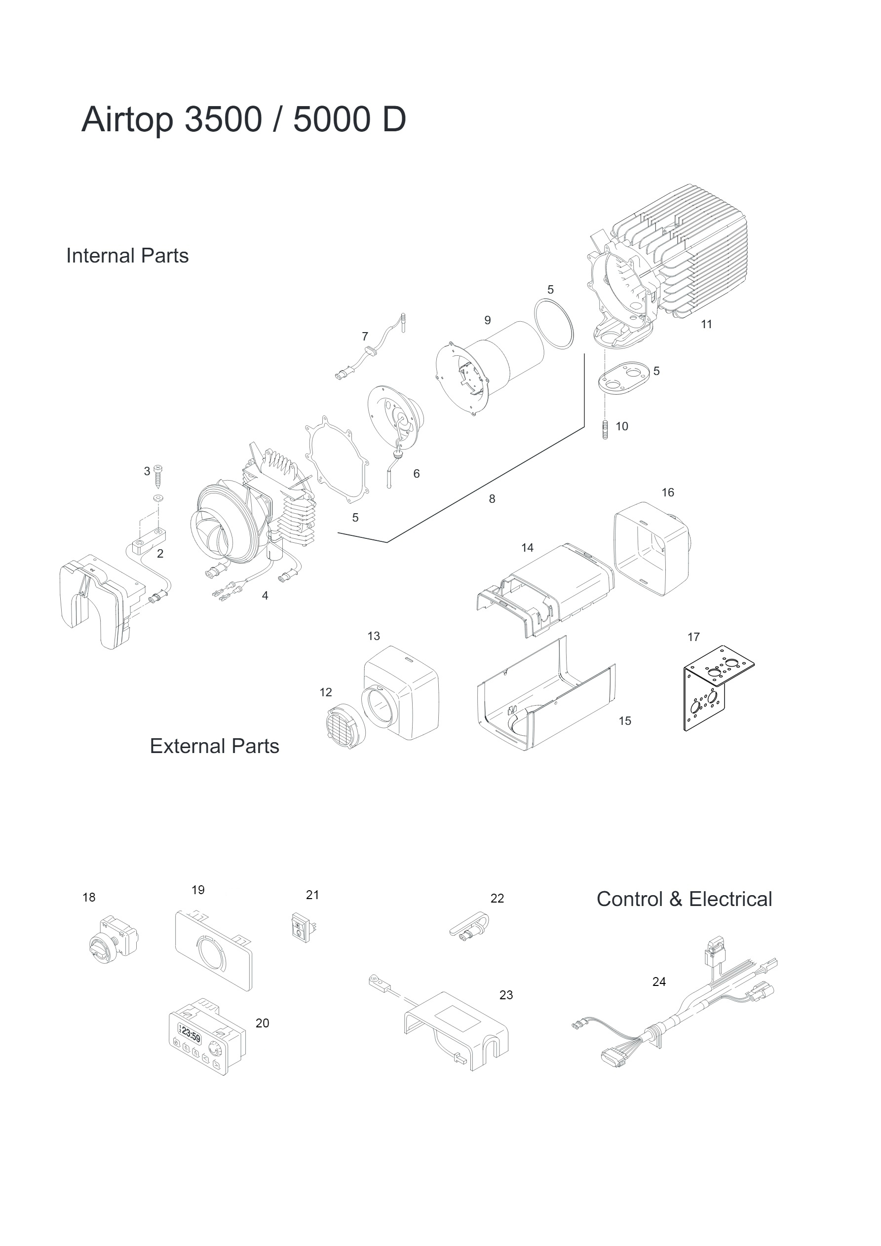 Air Top 3500-5000 Spare Parts Diagram