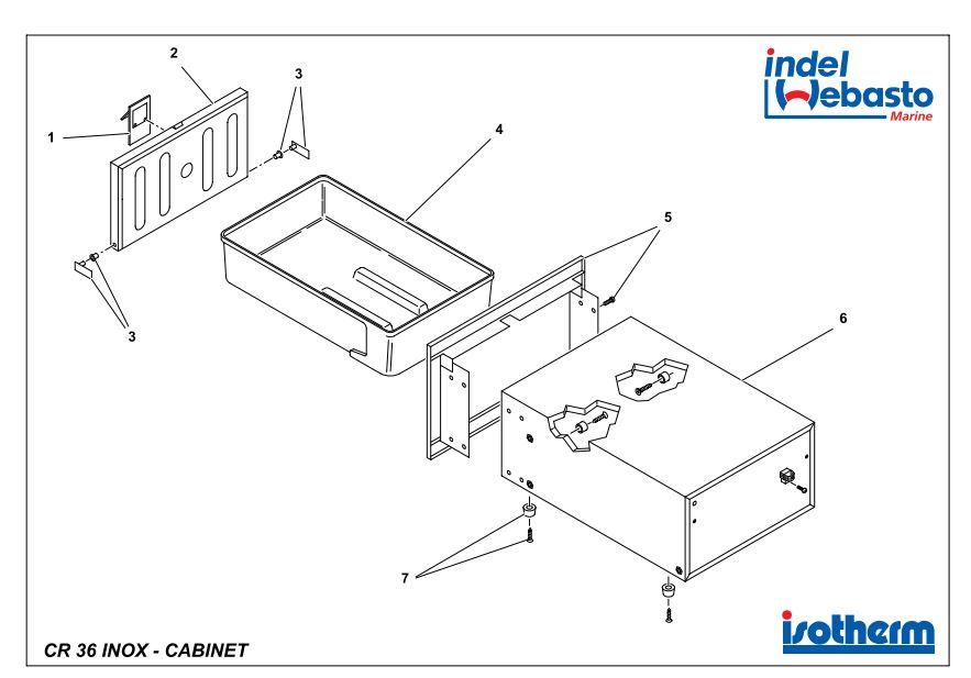 Isotherm Cruise 36 Inox Fridge Spare Parts Isotherm Cruise 36 Inox Fridge Spare Parts