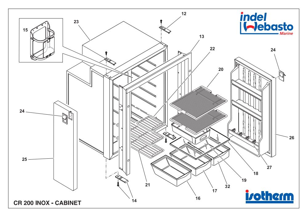 Isotherm 200 Inox Spare Parts Isotherm 200 Inox Spare Parts
