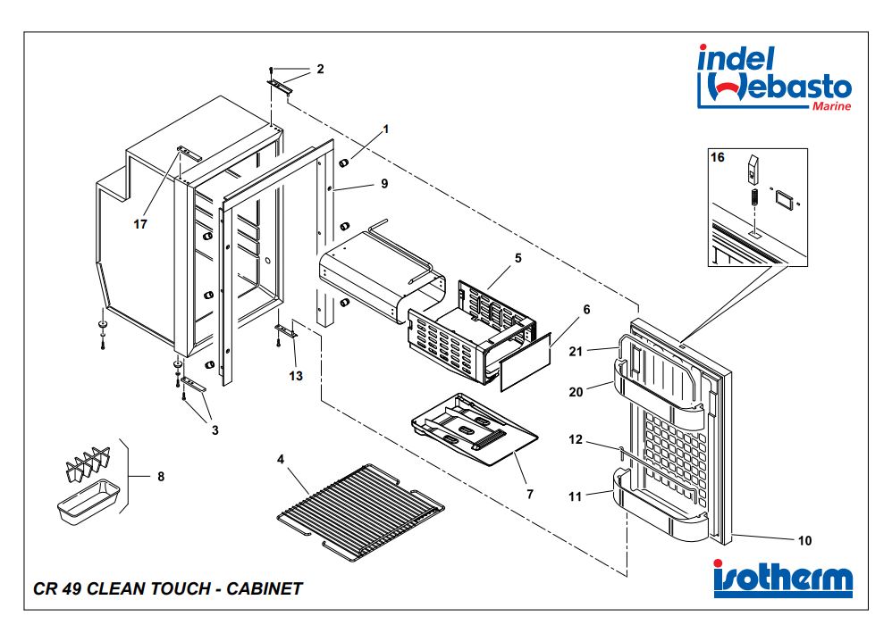 Isotherm Cruise 49 Clean Touch Spare Parts