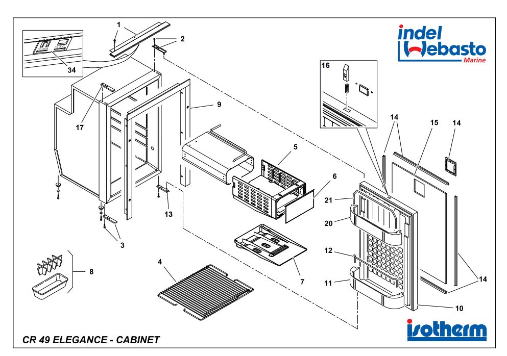 Isotherm Cruise 49 Elegance Spare Parts Isotherm Cruise 49 Elegance Spare Parts