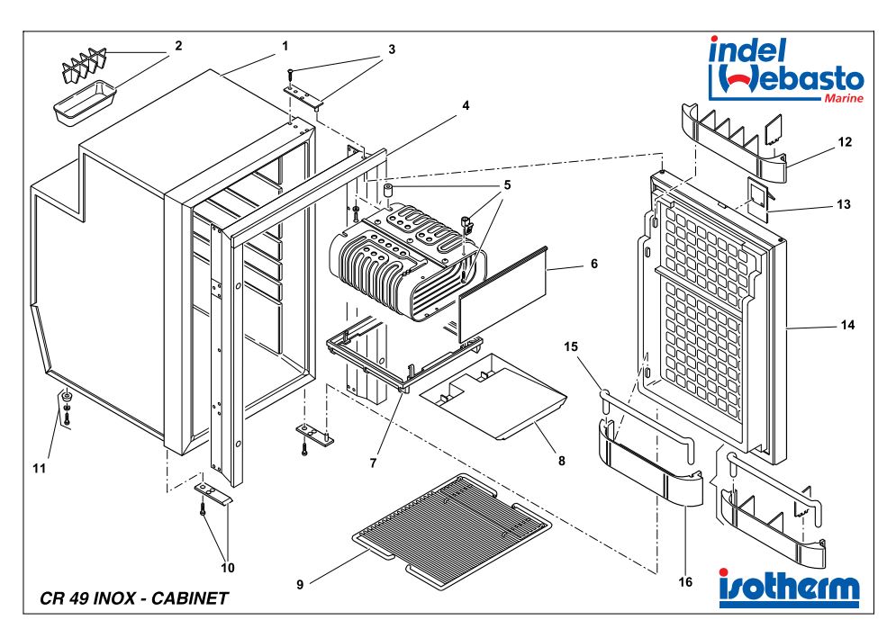 Isotherm Cruise 49 Inox Spare Parts Isotherm Cruise 49 Inox Spare Parts