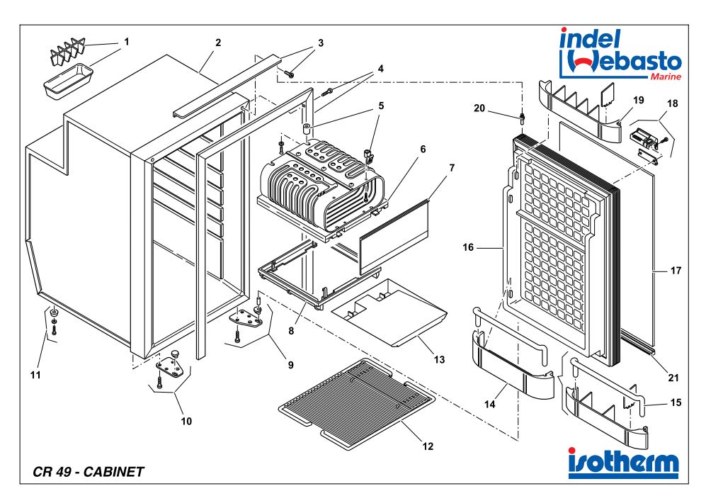 Isotherm Cruise 49 Spare Parts Isotherm Cruise 49 Spare Parts