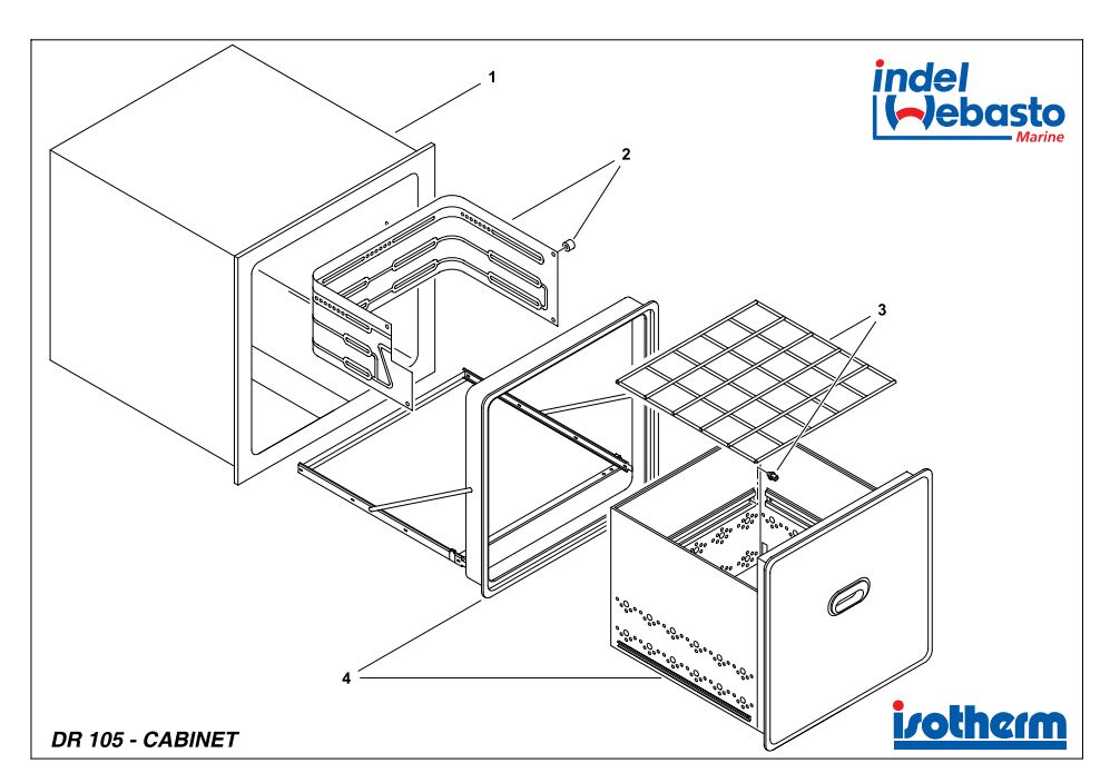 Isotherm Drawer 105 Spare Parts