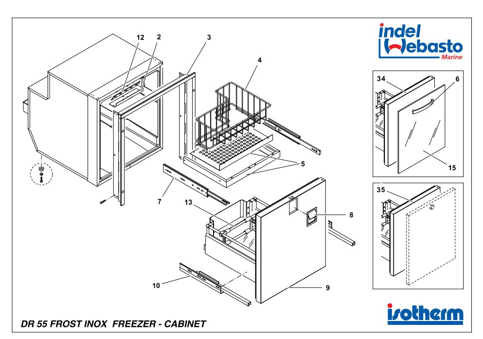 Isotherm Drawer 55 Freezer Spare Parts Isotherm Drawer 55 Freezer Spare Parts