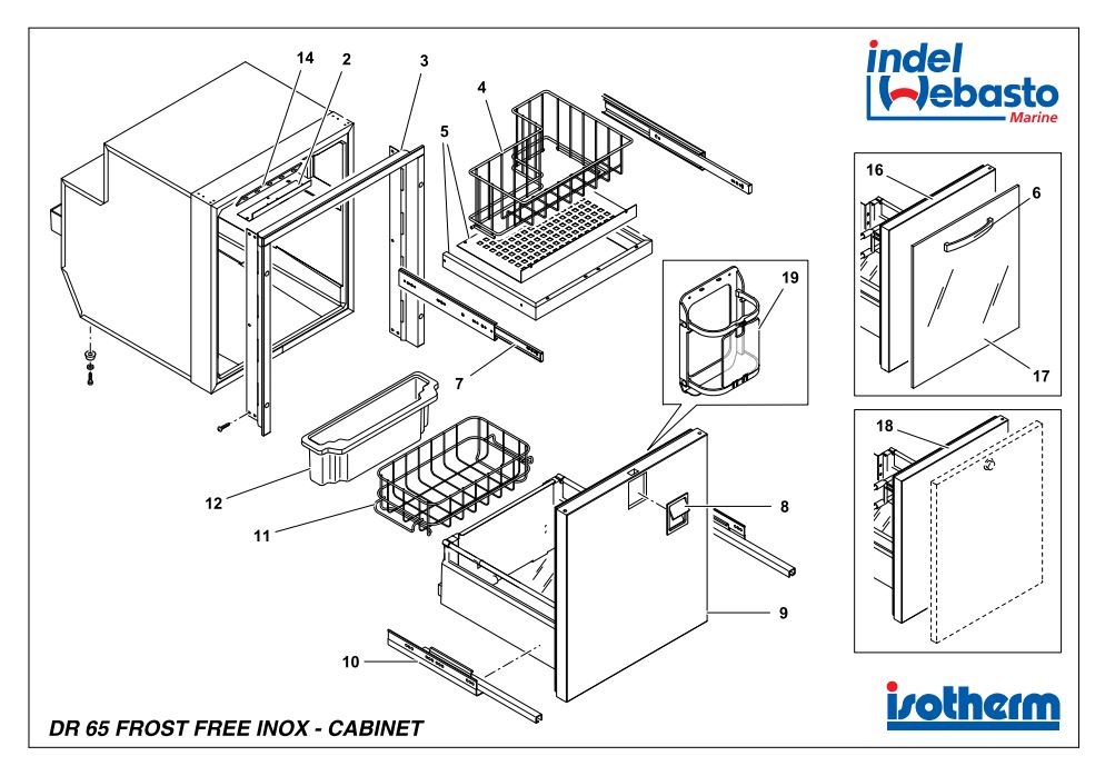 Isotherm Drawer 65 Inox Freezer Isotherm Drawer 65 Inox Freezer