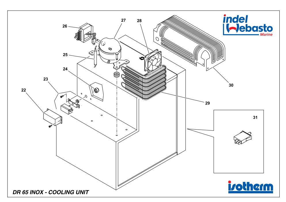 Isotherm Drawer 65 Inox Spare Parts 2