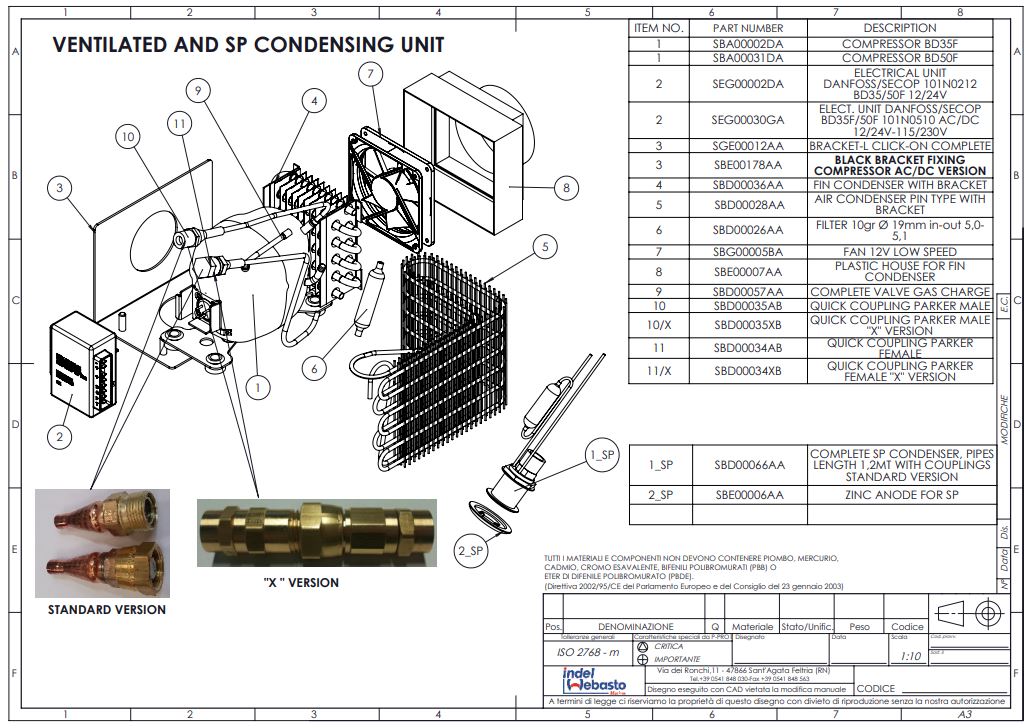 Isotherm Self-Pumping Cooling Unit Spare Parts Isotherm Self-Pumping Cooling Unit Spare Parts