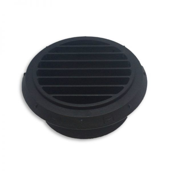 90mm Fixed Black 45° Ducting Outlet Vent
